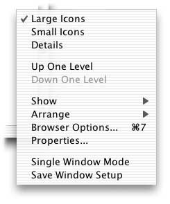 class browser context menu