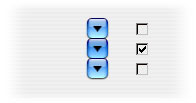 kComboButton Radio Buttons With Checkbox Icon On Mac OS X