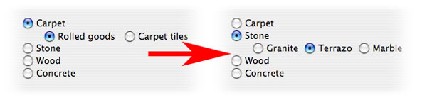 Radio Buttons With Dynamic Subchoices